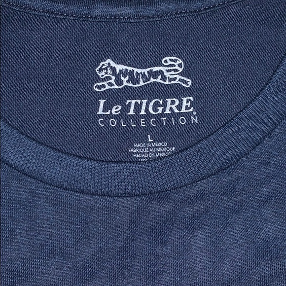 Le Tigre Classic Logo Navy Blue T-Shirt - Picture 2 of 3
